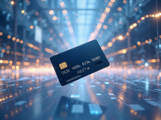 美国国旗，蓝色背景，金色边框装饰，显示美国签证服务图标